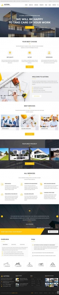 响应式的房地产建筑企业网站模板