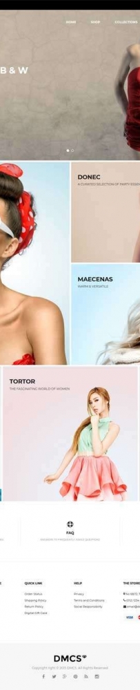 html5全屏的女性时尚服装电子商城网站模板