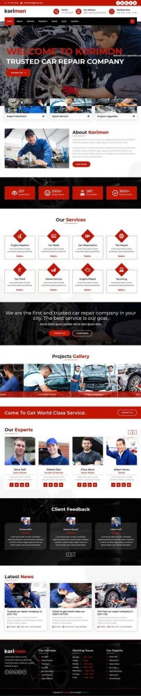 Bootstrap汽车维修4s店网站模板