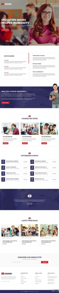 响应式的大学教育学校机构网站模板