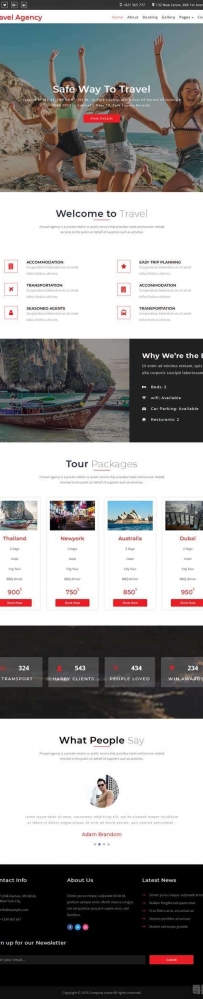 响应式的旅行社服务网站模板