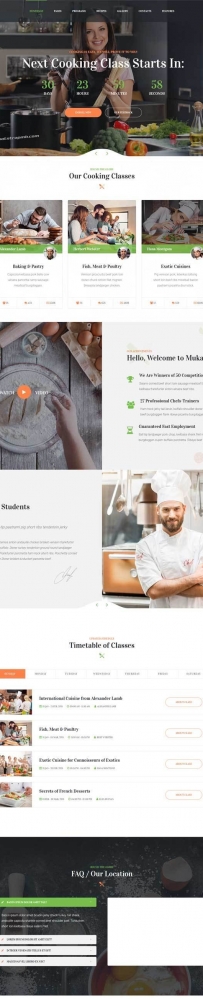 烹饪美食交流平台网站Bootstrap模板