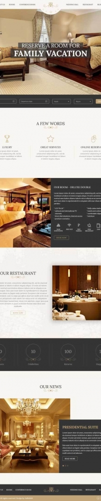 html5大气的豪华酒店预订网站模板