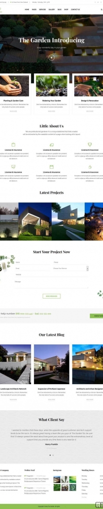 Bootstrap园林绿化公司网站模板