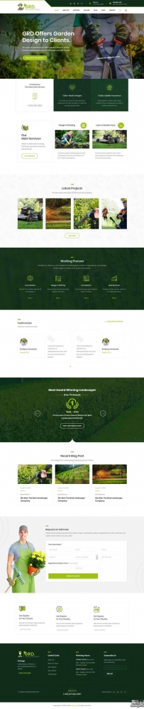 Bootstrap园林种植绿化公司网站模板