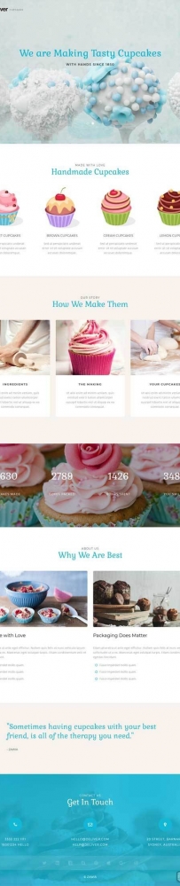 简洁大气的蛋糕甜品店网站模板